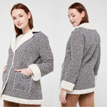 Molly Bracken NWT Faux Fur Lined Shearling Tweed Jacket Blazer Chic Size XS Photo 2