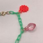 Handmade Retro Pink and Green Plastic Summer Charm Bracelet Photo 3