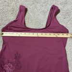 Rei Co-op  Tank Top and Bralette Set Burgundy Floral Athleisure M Y2K 2 Piece Photo 5