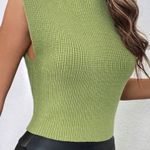 SheIn Mock Neck Ribbed Knit Sweater Tank Photo 1