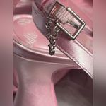 Barbie x ALDO Pink Satin Rhinestone Heart Platform Heels Size 8.5 NIB 2023 Photo 4