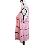 Bloomchic New Pink Black Striped Print Pocket V-neck Tank Top 1X Plus 14/16 Photo 3