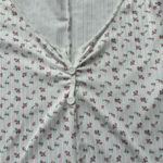 Floral Long Sleeve One Piece Sleepwear Size M White Size M Photo 3