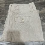 Michael Kors  Checkered Tan Linen Bermuda Shorts Photo 3