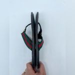 Gucci  Black Leather GG Lifford  T strap Web thong sandals EU 37 Photo 6