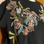 ZARA  W/B Woman's Floral Black Short Sleeve Classic Blouse Size Small Photo 2