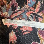 Free People  Lace Boho Mini Dress XS Black Floral High Neck Photo 7