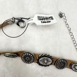 NEW Free People Western Bohemian Choker in Brown Silver Yellowstone Rare Pendant Photo 2