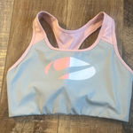 Nike Women’s Racerback Athletic Padded Sports Bra Pink and Gray Size Medium Photo 0