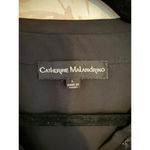 Catherine Malandrino Elegant Black Lace Sleeve Blouse L Photo 7