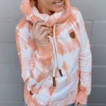 Wanakome  Artemis Tie Dye Pink and White Cowl Neck hoodie Sweatshirt medium Photo 0