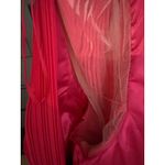 Teri Jon by Rickie Freeman Fuchsia Chiffon Pleated V Photo 15