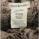 Peace & Pearls Faux Fur Wrap Shawl Infinity Scarf Cowl Rosette Plush One Size Photo 5