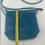 Relic  Mini Turquoise Leather Shoulder Bag Floral Embroidered Handcrafted Boho Photo 1