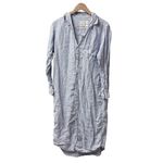 Frank & Eileen Rory Long Sleeve Linen Striped Maxi Dress Blue XL Photo 2