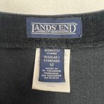 Lands' End Vintage Y2K Corduroy Pullover Black Midi Dress Size 12 Photo 1