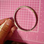 Michael Kors  MKJ8120040 Women's Silver Tone BRASS Hinge Bangle Bracelet Photo 1