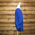 Aidan Mattox Blue One Shoulder Drape Dress Photo 4