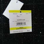 Kasper  Boat-Neck Long-Sleeve Plaid Sequin Top Medium Long Sleeve Blouse Photo 7