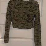 ZARA Camo Cropped Long Sleeve Shirt Photo 1