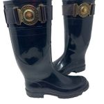 Burberry  Wellington black tall rubber rain boots sz 35 Photo 0