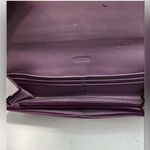 Coach  Cranberry Purple Solid Kristin Trifold  Leather Wallet Photo 6