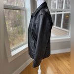 Vintage Rainforest Black Leather Jacket Quilted Lining Buckle Details Medium Photo 1