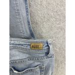 Paige Women's Denim Coverall High Rise Sierra Raw Hem Size 27 Light Wash Photo 7