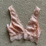 Victoria's Secret NEW Victoria’s Secret Pale Peach Lacy Long Line Bralette V-Back Light Small NWT Photo 1