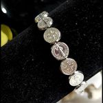 Silver Religious Cross Saint Bracelet Photo 3