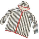 Talbots Size 2X Full Zip Up Hoodie White Black Stripes Pockets Casual Comfort Photo 0