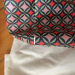 Fossil  Sydney Tote Geometric print/leather trim. Green, pink,red and dust bag Photo 2