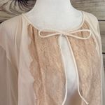 Vanity Fair Vintage 50s/60s  Cream Sheer Lace Open Front Bed Jacket Lingerie Top Photo 1