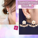 Small and very cute earrings bundle 🤍🌸 Pink Photo 1