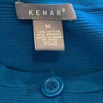 Anthropologie Kenar Elbow Bell Sleeve Scoop Neck Blue Cardigan Sweater Knit Medium Stretchy Photo 4