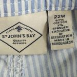 st. john's bay Blue and White Stripe Shorts Size 22W Preppy Blue Cargo Shorts Photo 5