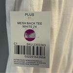 Pro Player  Tee White Short Sleeve Mesh Back Top 2X NWT Athletic Sporty Workout Photo 7