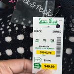 Peck & Peck Black Crochet Fringe Cardigan sweater size s/m Photo 6