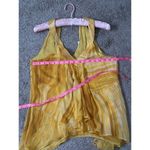Diane Von Furstenberg  Sz 6 Yellow Silk Geody Crytal Print “Falyn" Flowy Tank Top Photo 6