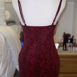 ASTR Dark Red Snakeskin Like Mini dress Photo 3