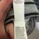 Lucky Brand Sweatshirt Stripes Lace Up Shine Gray XS Photo 6