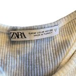 ZARA  asymmetrical ribbed baby blue and white tie dye tank dress Photo 8
