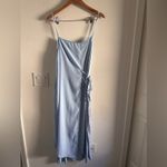 ZARA ‎ Powder Blue Gauze Dress Sz L Photo 1