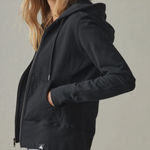 American Giant Full Zip Hoodie Black Cotton Sweatshirt Fleece Lined Size S Photo 0