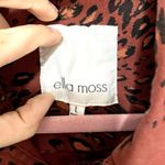Ella Moss Lenna Brick Red Leopard Print Mobwife Fall Denim Jean Jacket L Photo 2