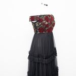 Adrianna Papell  - Rose Beaded Velvet Tulle Fit & Flare Dress Photo 9
