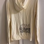 Young Fabulous and Broke beige zip up modal blend hoodie, medium Photo 4