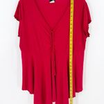 Dynamite Vintage  Red V-Neck Shark Bite Hem Festival Blouse Women's Size 3X Photo 8