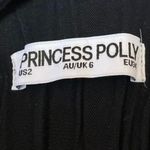 Princess Polly Women's Black Pull On Smocked High Waisted Mini Shorts Size 2 Photo 3