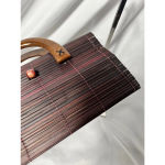 Vintage Brown Bamboo‎ Unbranded Satchel Handbag Photo 7